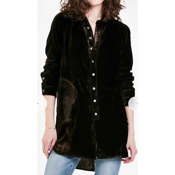 Dear John Hazel Chocolate Tunic Blouse M - Picture 2 of 15